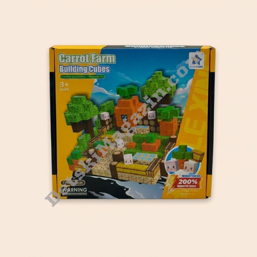 Магнитен конструктор Carrot Farm – Building Cubes