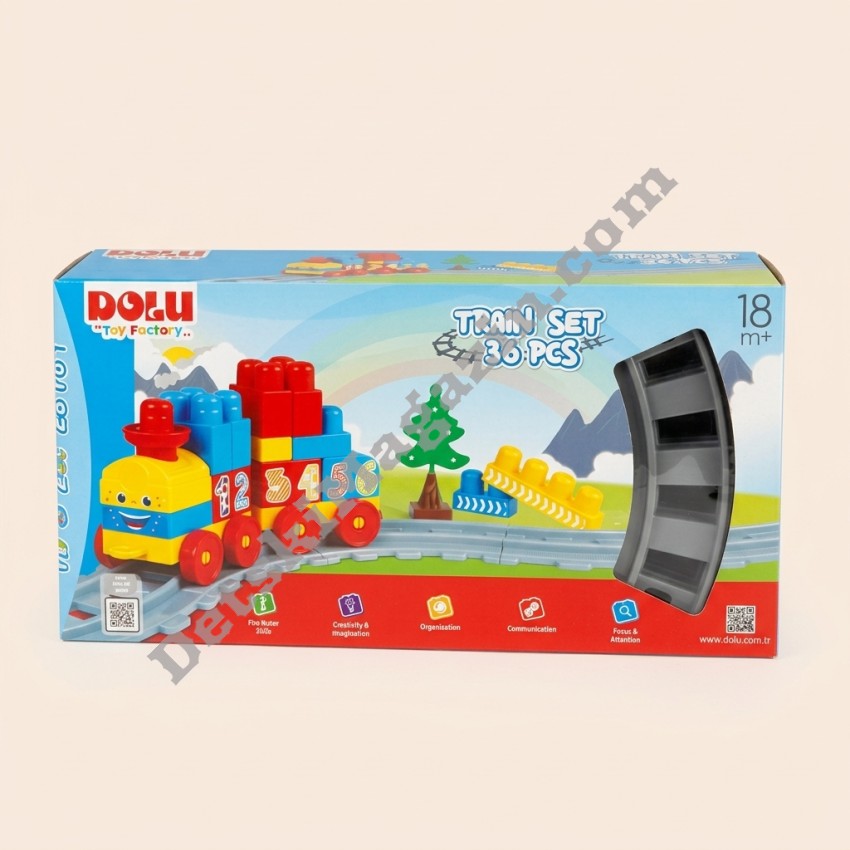 Детски влак с релси Dolu Train Set 5080