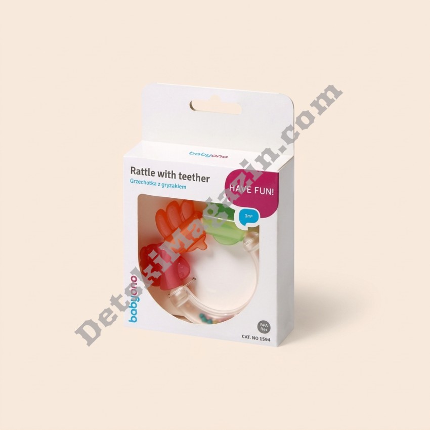 Дрънкалка с гризалка  BabyOno 1594