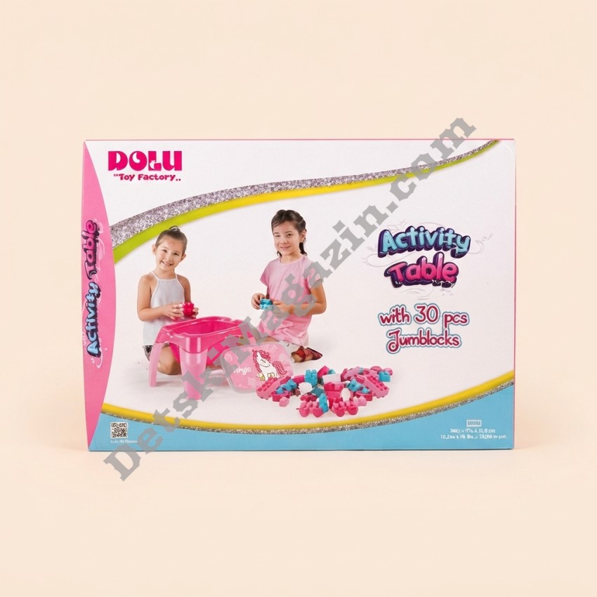 Детска занимателна масичка с конструктор DOLU UNICORN