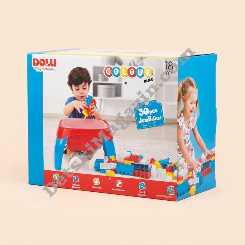 Детска занимателна масичка с конструктор DOLU Jumblocks