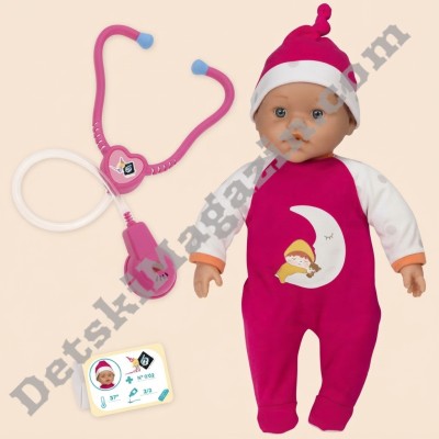 Кукла бебе My Dolly с лекарски принадлежности