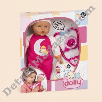 Кукла бебе My Dolly с лекарски принадлежности