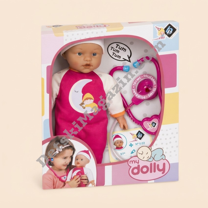 Кукла бебе My Dolly с лекарски принадлежности