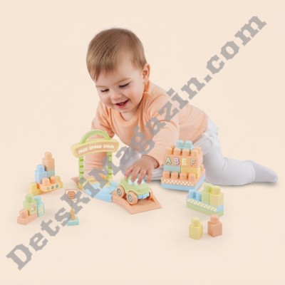 Конструктор с количка и аксесоари Dolu Toddler Play Set