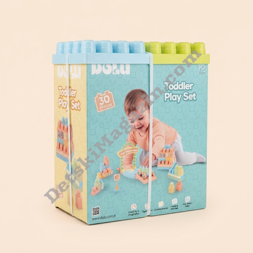 Конструктор с количка и аксесоари Dolu Toddler Play Set