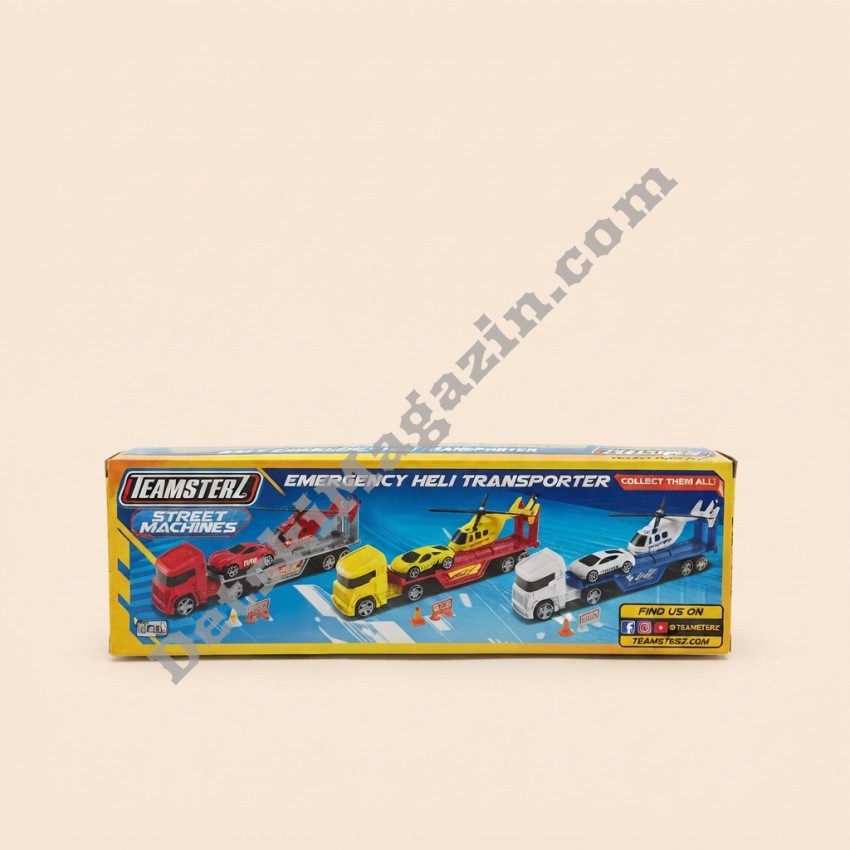 Комплект за игра Emergency Heli Transporter – Teamsterz Street Machines