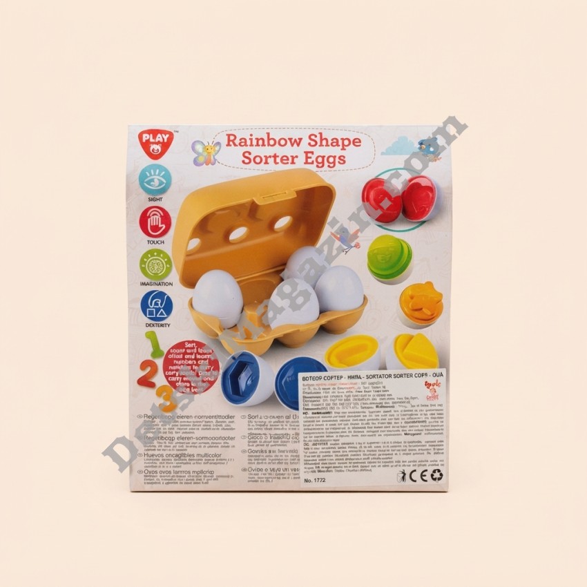 Бебешка игра за сортиране Rainbow Shape Sorter Eggs
