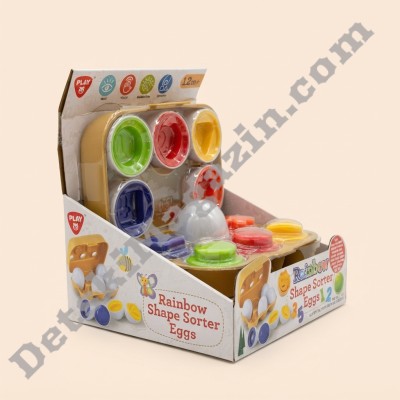 Бебешка игра за сортиране Rainbow Shape Sorter Eggs