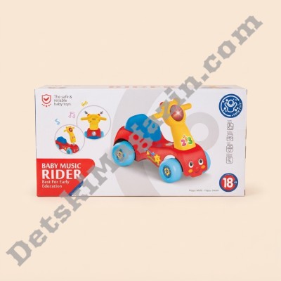 Бебешка музикална количка за бутане – Baby Music Rider