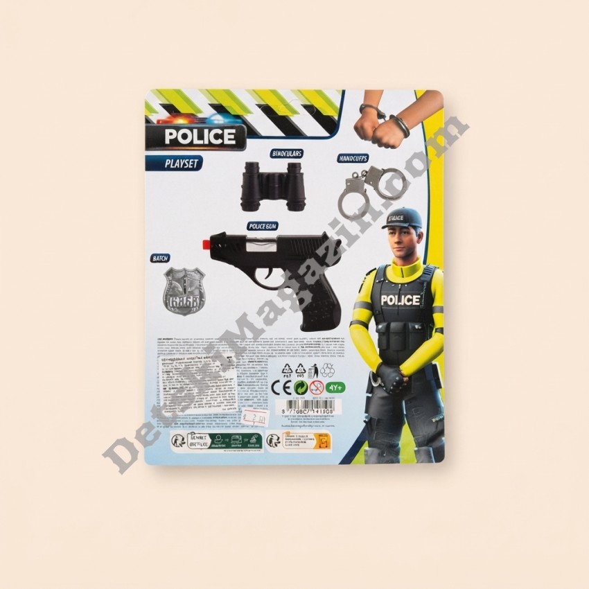 Детски полицейски комплект с пистолет и аксесоари TTOYS