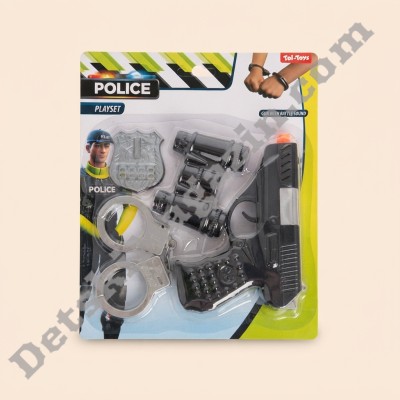 Детски полицейски комплект с пистолет и аксесоари TTOYS