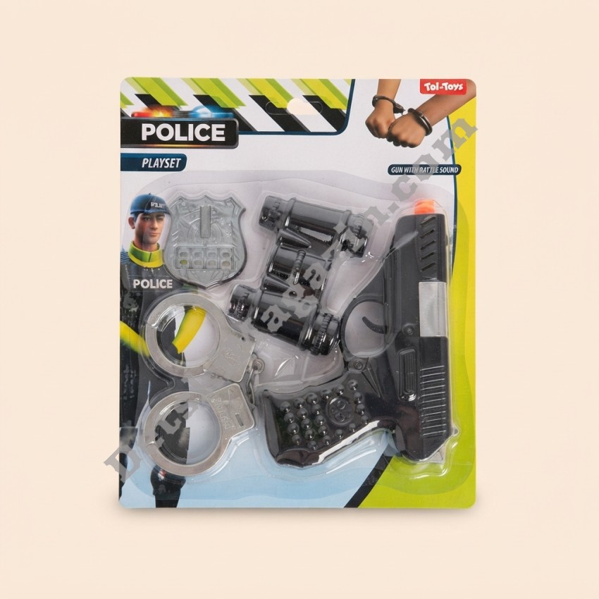 Детски полицейски комплект с пистолет и аксесоари TTOYS