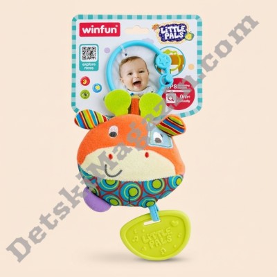 Бебешка дрънкалка с гризалка кравичка WINFUN