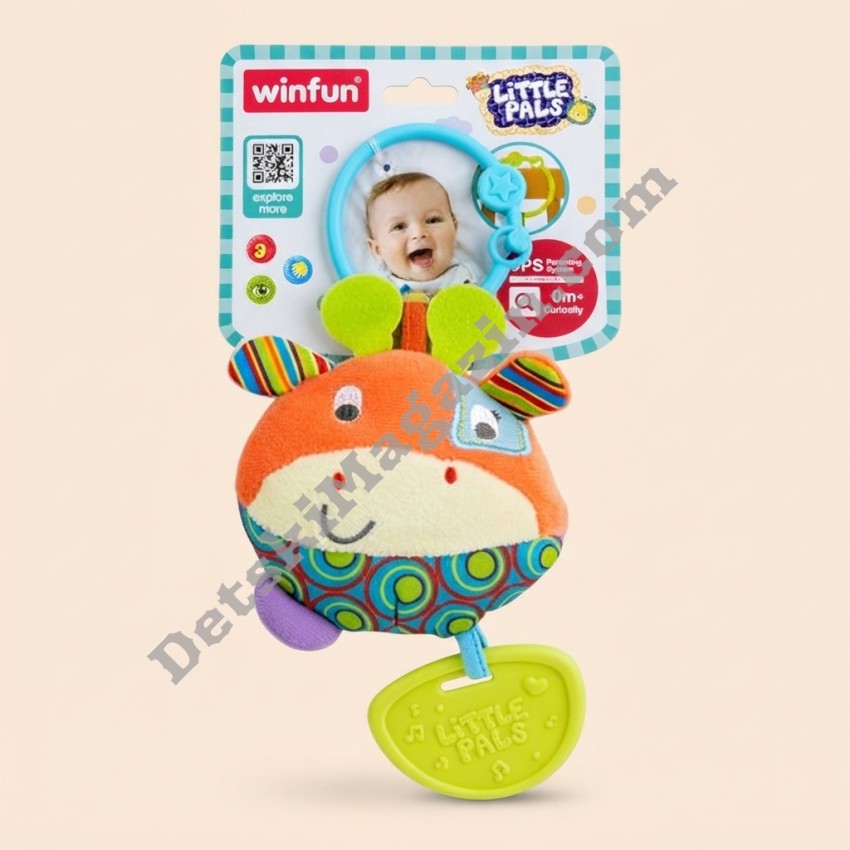 Бебешка дрънкалка с гризалка кравичка WINFUN