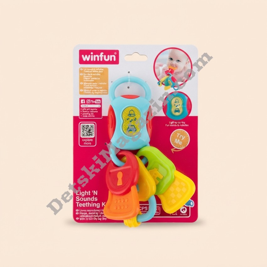 Бебешки ключове за дъвчене със светлини и звуци Winfun