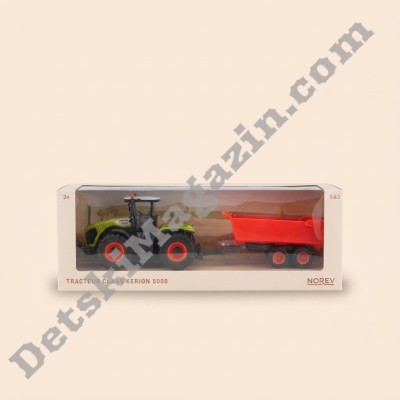 Модел за колекция Norev CLAAS Xerion 5000 с ремарке