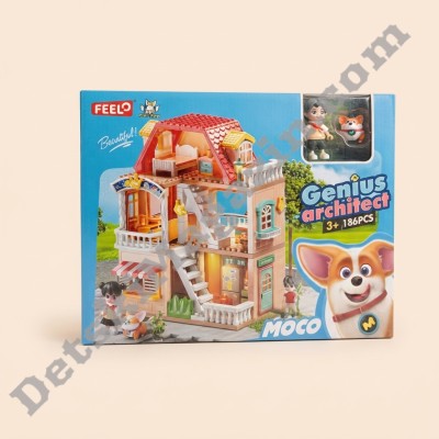 Детска къща за игра с фигурки Genius Architect Moco