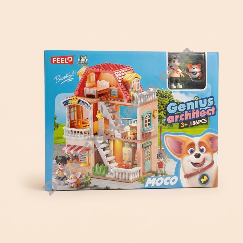 Детска къща за игра с фигурки Genius Architect Moco
