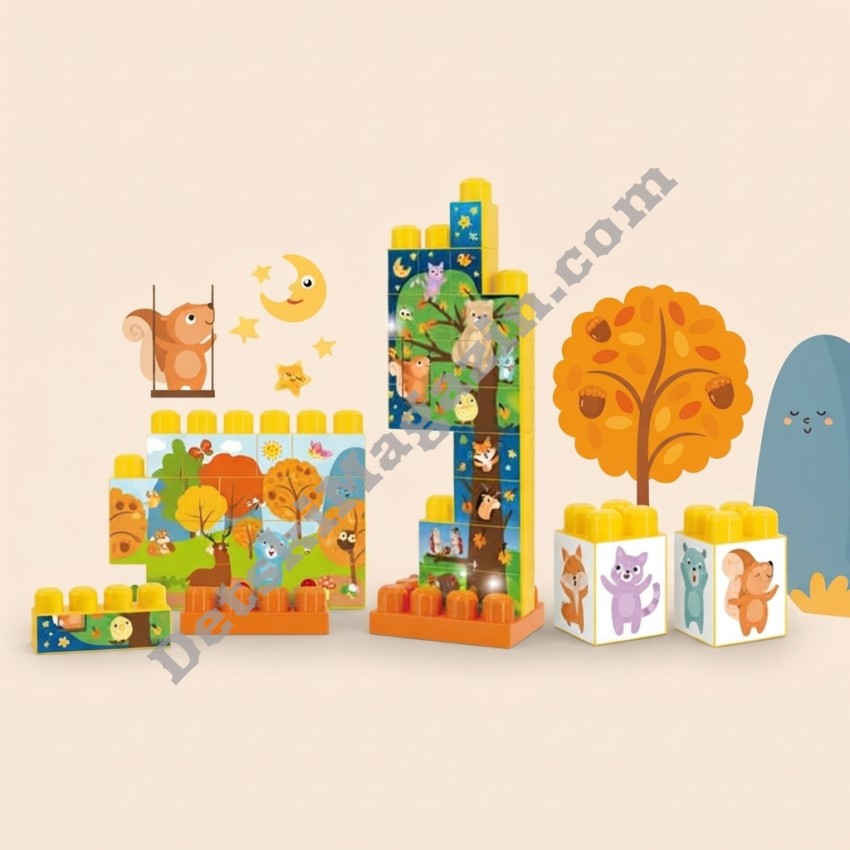 Бебешки пъзел с конструктор Lisciani Carotina Baby 3D Животните в гората