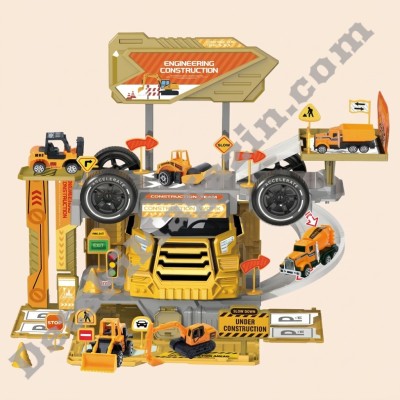 Детски игрален комплект Камион-паркинг Heavy Truck